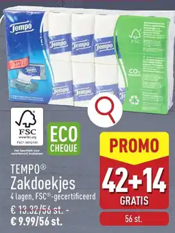 ALDI Tempo Zakdoekjes aanbieding
