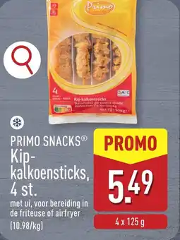 ALDI Primo Snacks Kip Kalkoensticks aanbieding