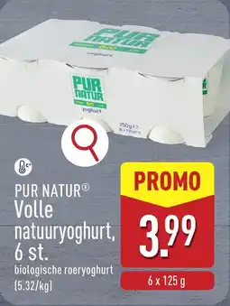 ALDI Pur Natur Volle Natuuryoghurt aanbieding