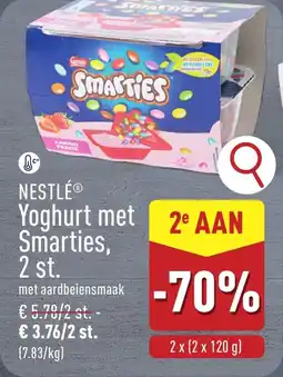 ALDI Nestlé Yoghurt met Smarties aanbieding