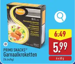 ALDI Primo Snacks Garnalenkroketten aanbieding