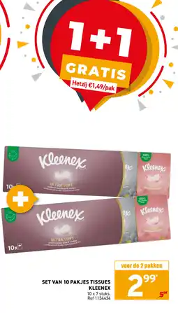 Trafic Set van 10 pakjes tissues kleenex aanbieding