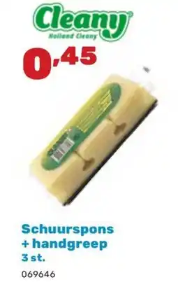 Happyland Schuurspons + handgreep aanbieding