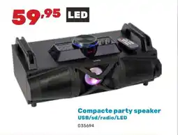 Happyland Compacte party speaker USB sd radio LED aanbieding