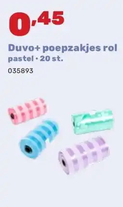Happyland Duvo+ poepzakjes rol pastel aanbieding