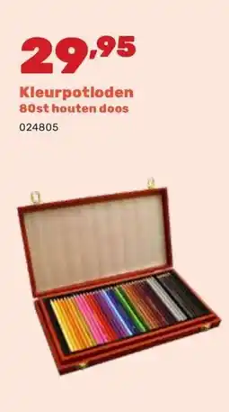 Happyland Kleurpotloden 80st houten doos aanbieding