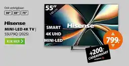 Expert Hisense mini LED 4K TV 55U79Q (2025) aanbieding
