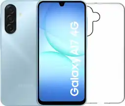 Coolblue Samsung Galaxy A17 128GB Grijs 4G + BlueBuilt Back Cover Transparant aanbieding