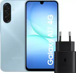 Coolblue Samsung Galaxy A17 128Go Gris 4G + Samsung Chargeur 25Watts Noir aanbieding