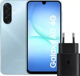 Coolblue Samsung Galaxy A17 128Go Gris 4G + Samsung Chargeur 25Watts Noir aanbieding