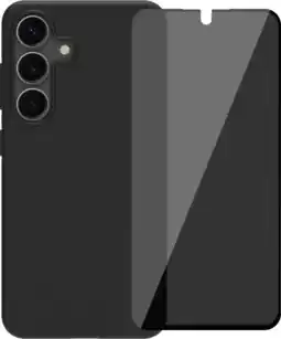 Coolblue BlueBuilt Samsung Galaxy S25 Back Cover Noir + BlueBuilt Protège-écran de Confidentialité Verre aanbieding