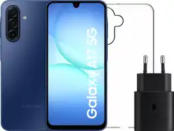 Coolblue Samsung Galaxy A17 128 Go Bleu 5G + Pack d'Accessoires aanbieding