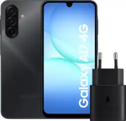 Coolblue Samsung Galaxy A17 128Go Noir 4G + Samsung Chargeur 25Watts Noir aanbieding