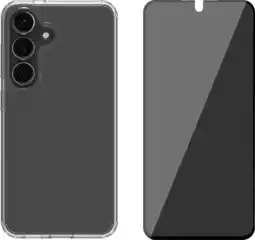 Coolblue BlueBuilt Protective Back Cover Samsung Galaxy S25 Transparent + Protège-écran Verre aanbieding