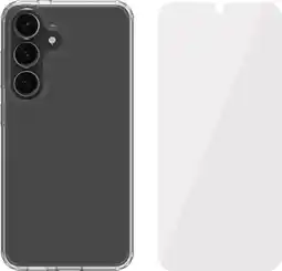 Coolblue BlueBuilt Protective Back Cover Samsung Galaxy S25 Transparent + Protège-écran Verre aanbieding