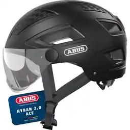 Decathlon Abus Fietshelm Hyban 2.0 ACE - Velvet Black aanbieding