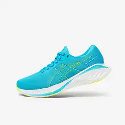 Decathlon Hardloopschoenen voor heren, Asics Gel-Stratus Knit 4, turquoise, wit, geel aanbieding
