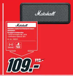 MediaMarkt Marshall aanbieding