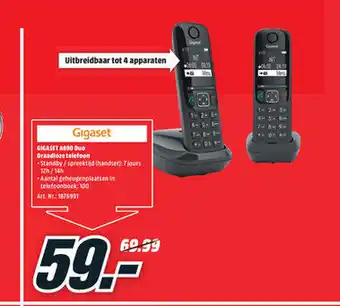 MediaMarkt Gigaset Draadloze telefoon aanbieding
