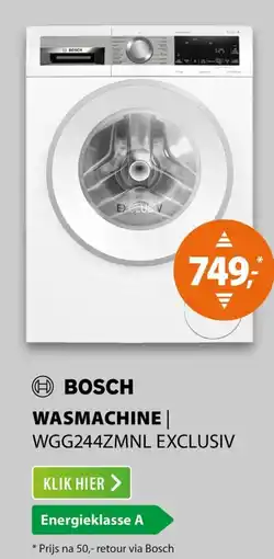 Expert Bosch wasmachine WGG244ZMNL EXCLUSIV aanbieding