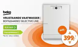 Expert beko Vrijstaande vaatwasser selective line BDFN26440W2 aanbieding