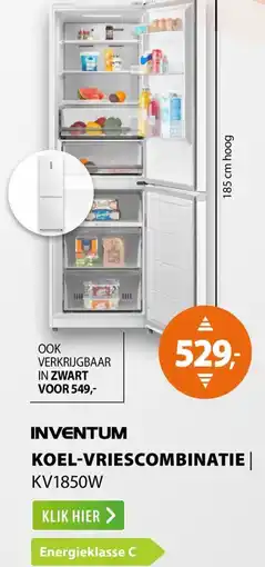 Expert Inventum koel-vriescombinatie KV1850W aanbieding