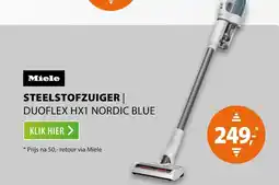Expert Miele steelstofzuiger duoflex HX1 nordic blue aanbieding