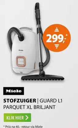 Expert Miele stofzuiger guard L1 parquet XL briljant aanbieding
