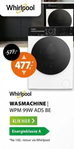 Expert Whirlpool wasmachine WPM 99W ADS BE aanbieding