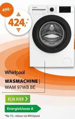 Expert Whirpool wasmachine WAM 97WB BE aanbieding