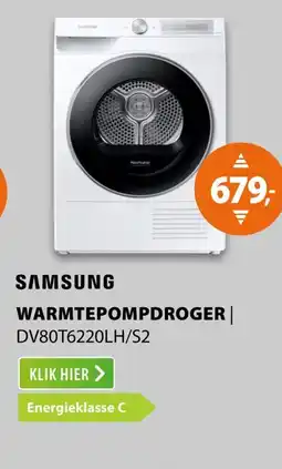 Expert Samsung warmtepompdroger DV80T6220LH/S2 aanbieding