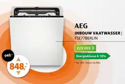 Expert AEG inbouw vaatwasser FSE77BERLIN aanbieding