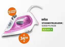 Expert Braun stoomstrijkijzer S13030 PU ROZE aanbieding