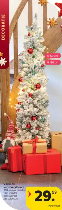 Gevlokte kunstkerstboom