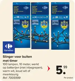 Carrefour Slinger voor buiten met timer aanbieding