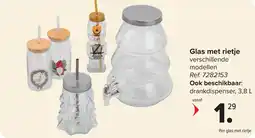 Carrefour Glas Met Rietje aanbieding