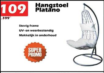 iTEK Hangstoel Platano aanbieding