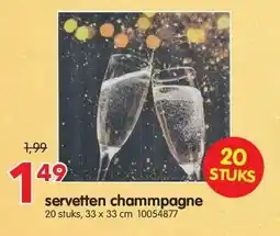 Yess servetten chammpagne aanbieding