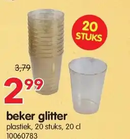 Yess beker glitter aanbieding