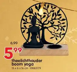 Yess theelichthouder boom yoga aanbieding