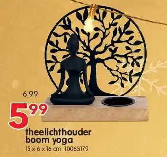 Yess theelichthouder boom yoga aanbieding