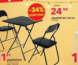 Yess plooitafel 60 x 60 cm aanbieding