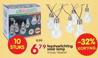 Yess feestverlichting solar lamp aanbieding