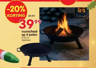 Yess vuurschaal op 4 poten aanbieding