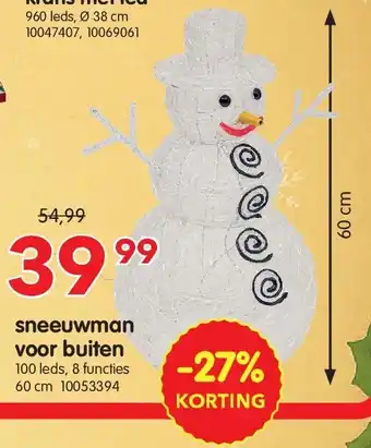 Yess sneeuwman voor buiten aanbieding