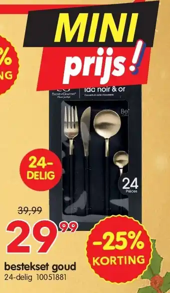 Yess bestekset goud aanbieding