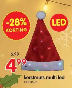 Yess kerstmuts multi led aanbieding