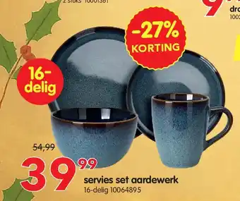 Yess servies set aardewerk aanbieding