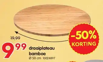 Yess draaiplateau bamboe aanbieding