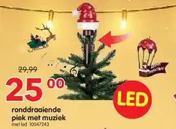 Yess ronddraaiende piek met muziek aanbieding